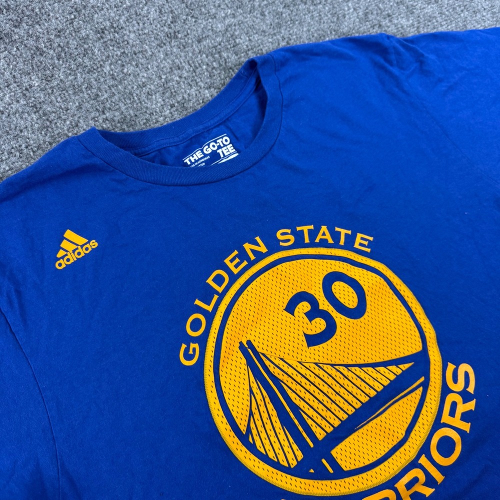 Adidas T-Shirt L Blue Stephen Curry 30 Golden State Warriors Mens